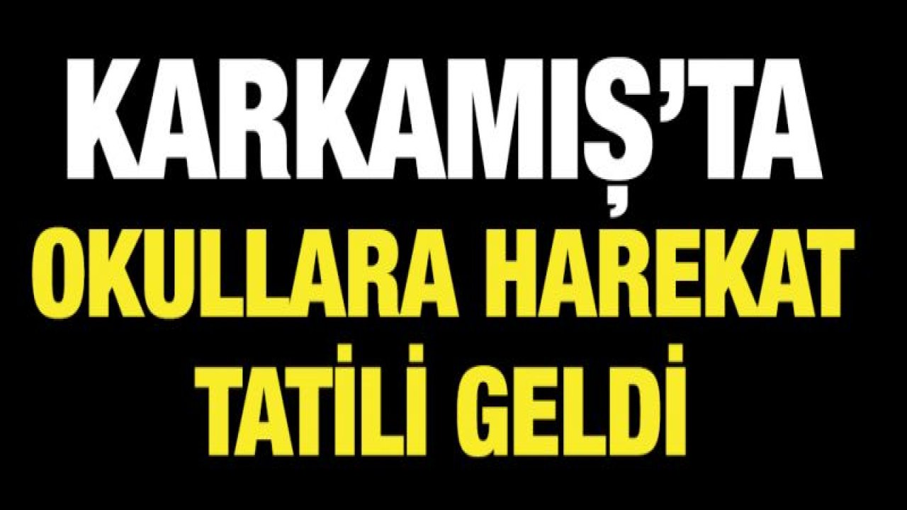 Karkamış'ta okullara harekat tatili