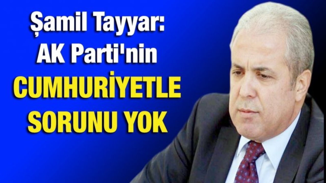 Şamil Tayyar: AK Parti'nin cumhuriyetle sorunu yok