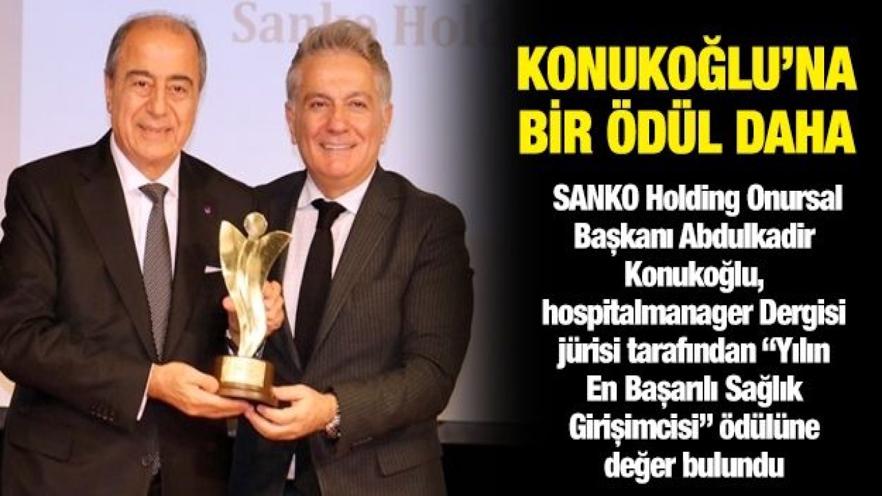 Konukoğlu’na bir ödül daha