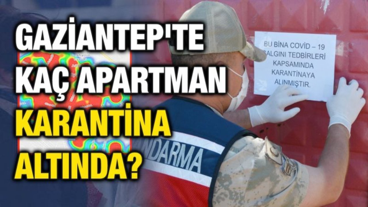 Gaziantep'te kaç apartman karantina altında?