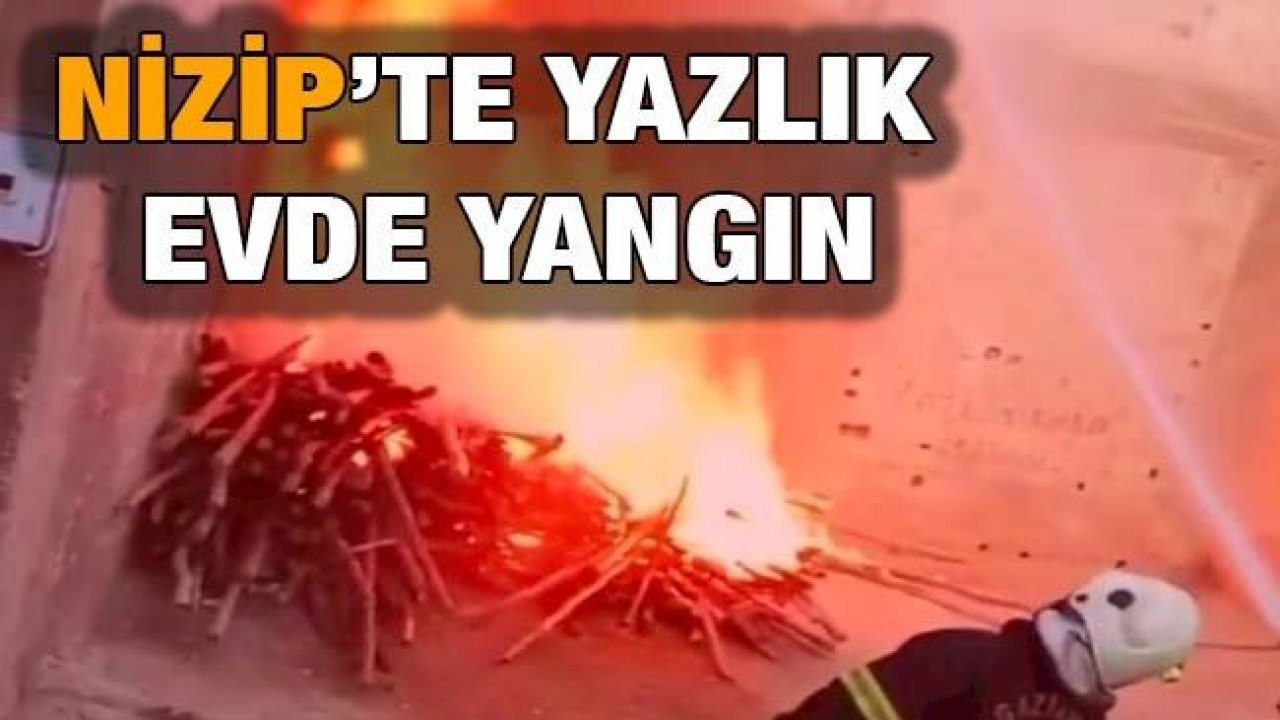 Gaziantep'in Nizip İlçesinde Yazlık Evde Yangın