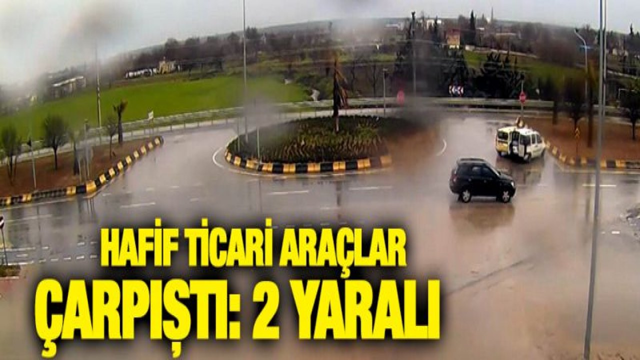 Hafif ticari araçlar çarpıştı: 2 yaralı