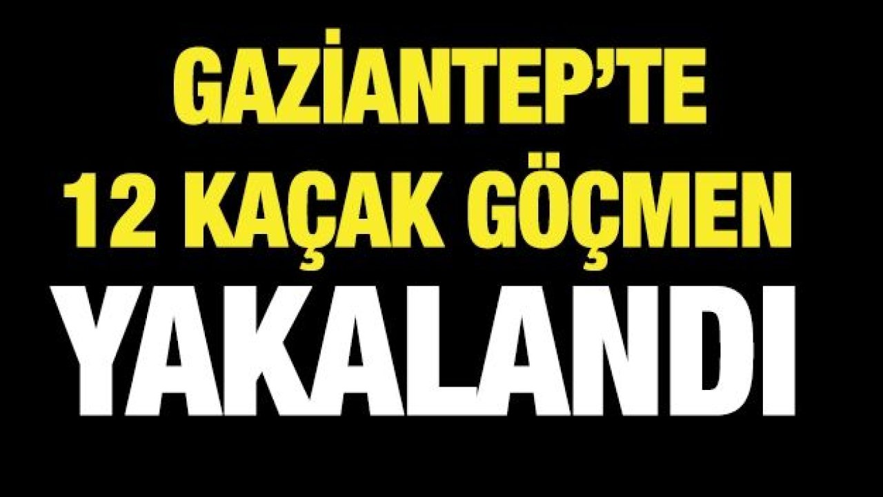 Gaziantep’te 12 kaçak göçmen yakalandı