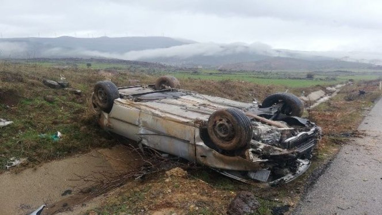 Gaziantep'te otomobil takla attı: 3 yaralı