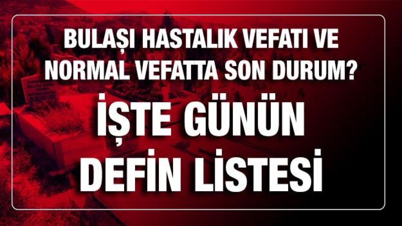 Son dakika...Gaziantep'te 12.03.2021 (Cuma) Bugün Bulaşıcı hastalık vefatı ve normal vefatta son durum?Gaziantep'te 12.03.2021 (Cuma) Bugün kaç kişi öldü? İşte Gaziantep'te günün defin listesi