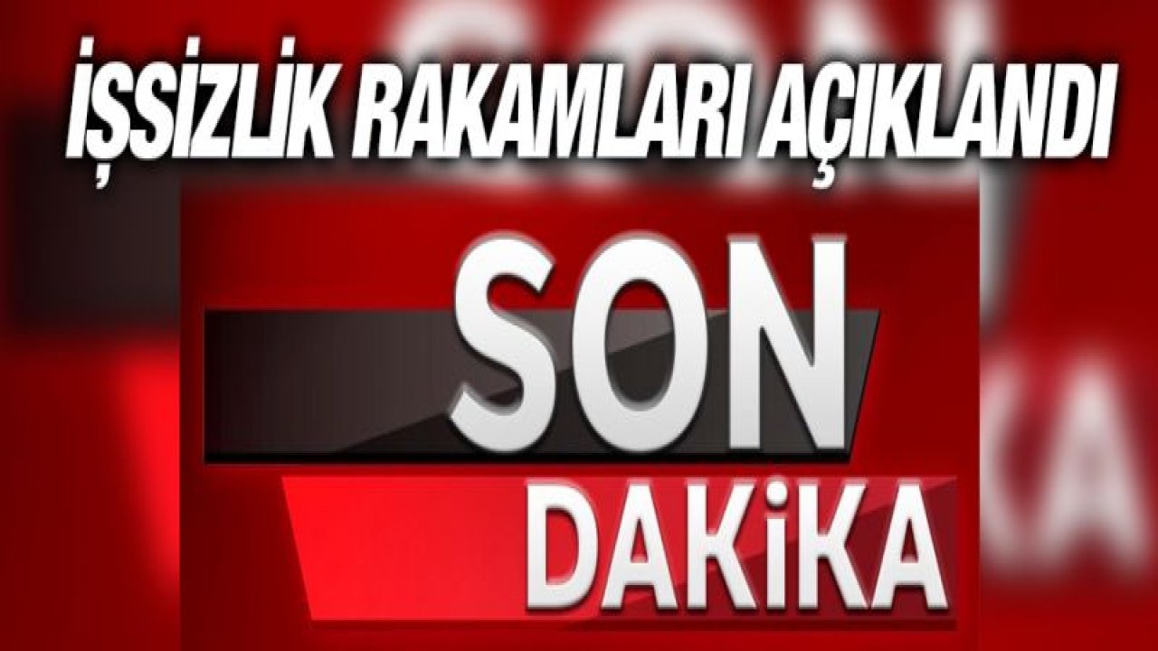 İşsizlik rakamları açıklandı