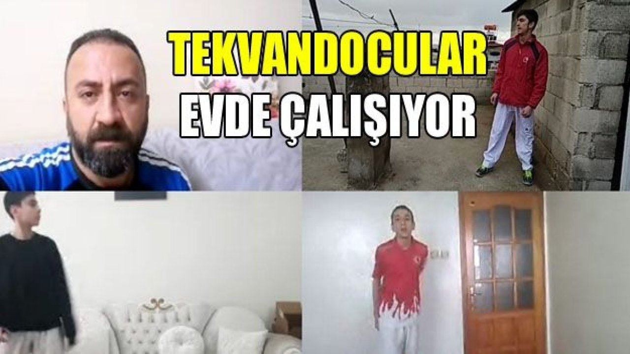 Şahinbeyli tekvandocular evde çalışıyorlar