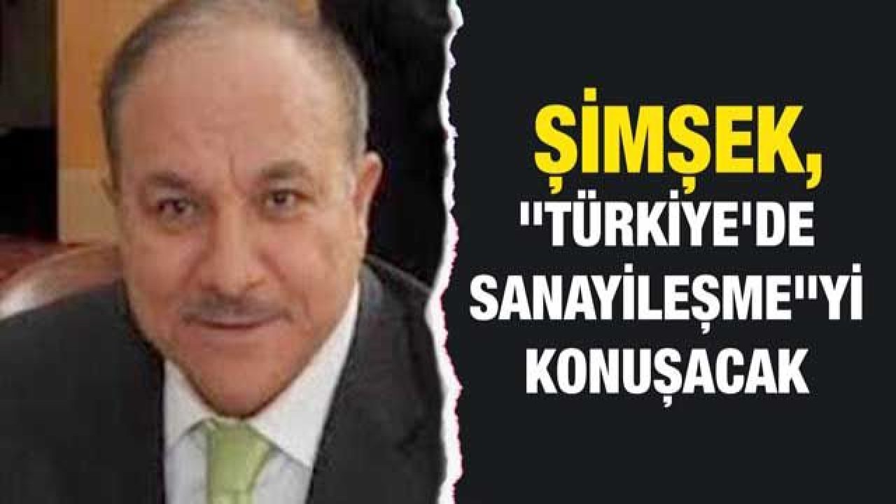 Prof. Dr. Şimşek, Türkiye'de  Sanayileşme'yi  konuşacak