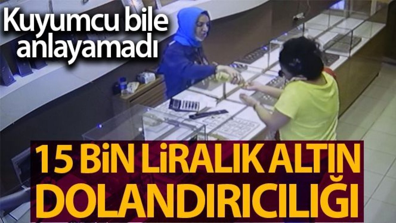 Pendik'te 15 bin liralık sahte altın kolye dolandırıcılığı kamerada