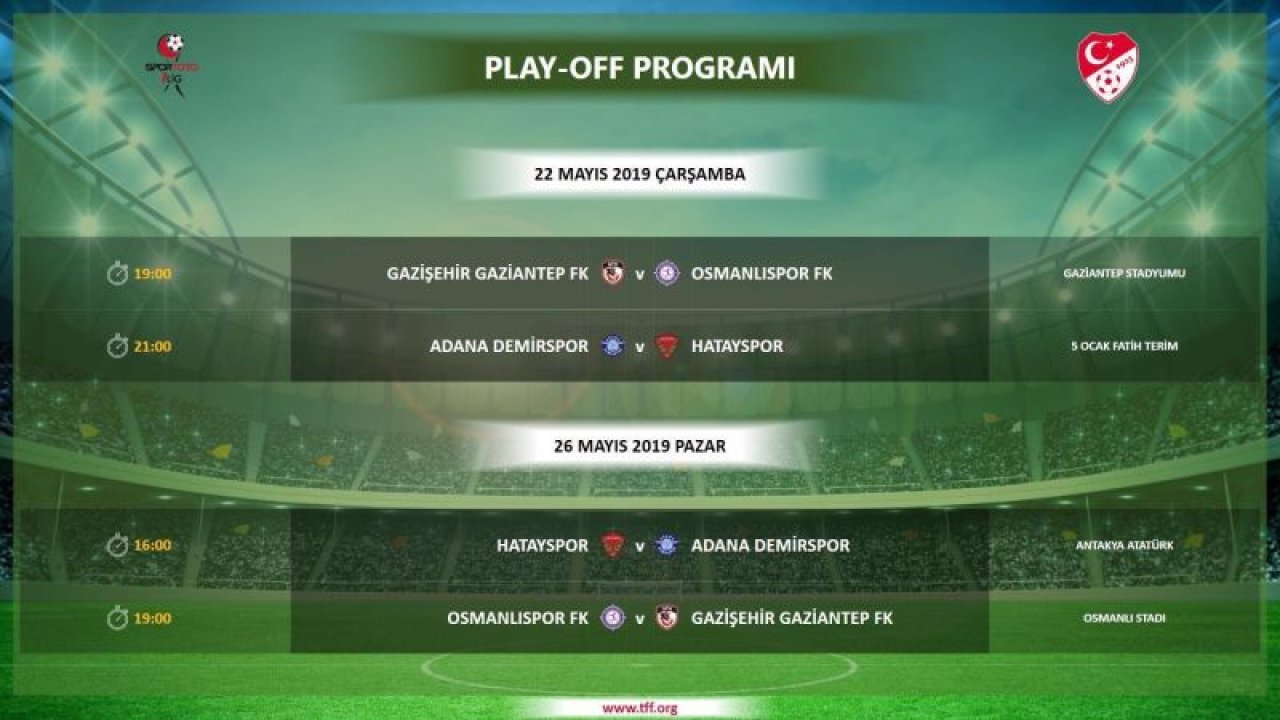 Play-Off programı açıklandı