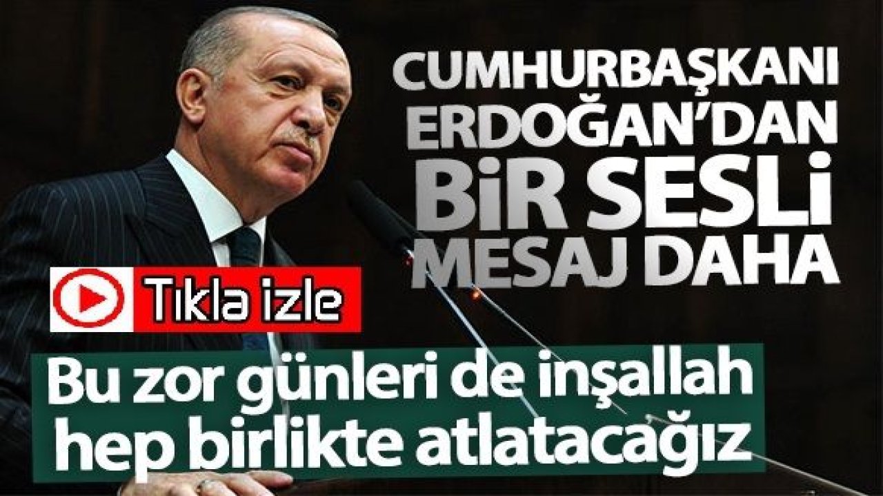 Cumhurbaşkanı Erdoğan'dan korona virüse karşı sesli mesaj...Dinle