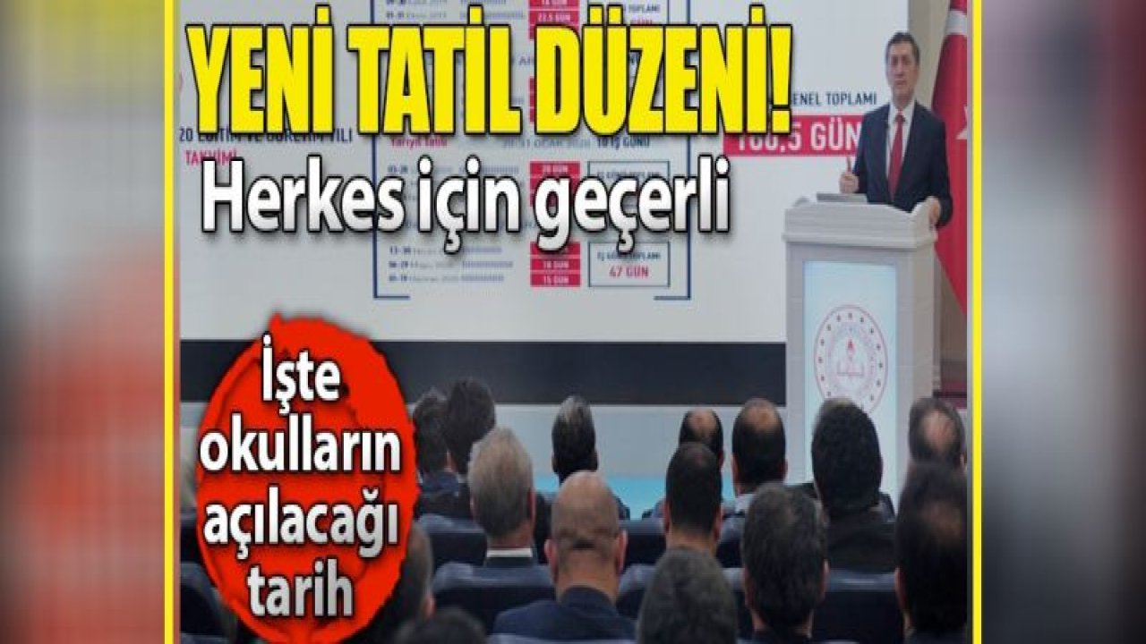 Milli Eğitim Bakanı açıkladı! Okullara yeni tatil düzeni