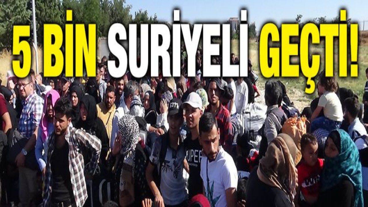 5 bin Suriyeli bayram için gitti