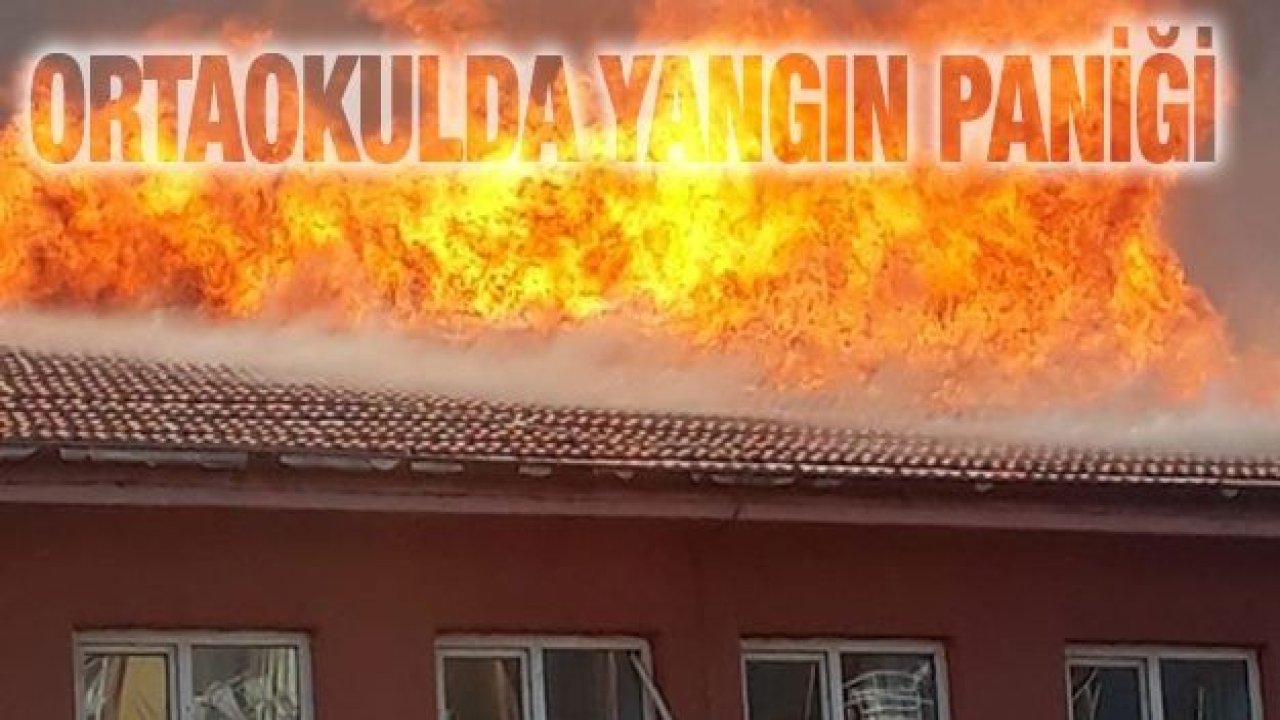 Ortaokulda yangın paniği