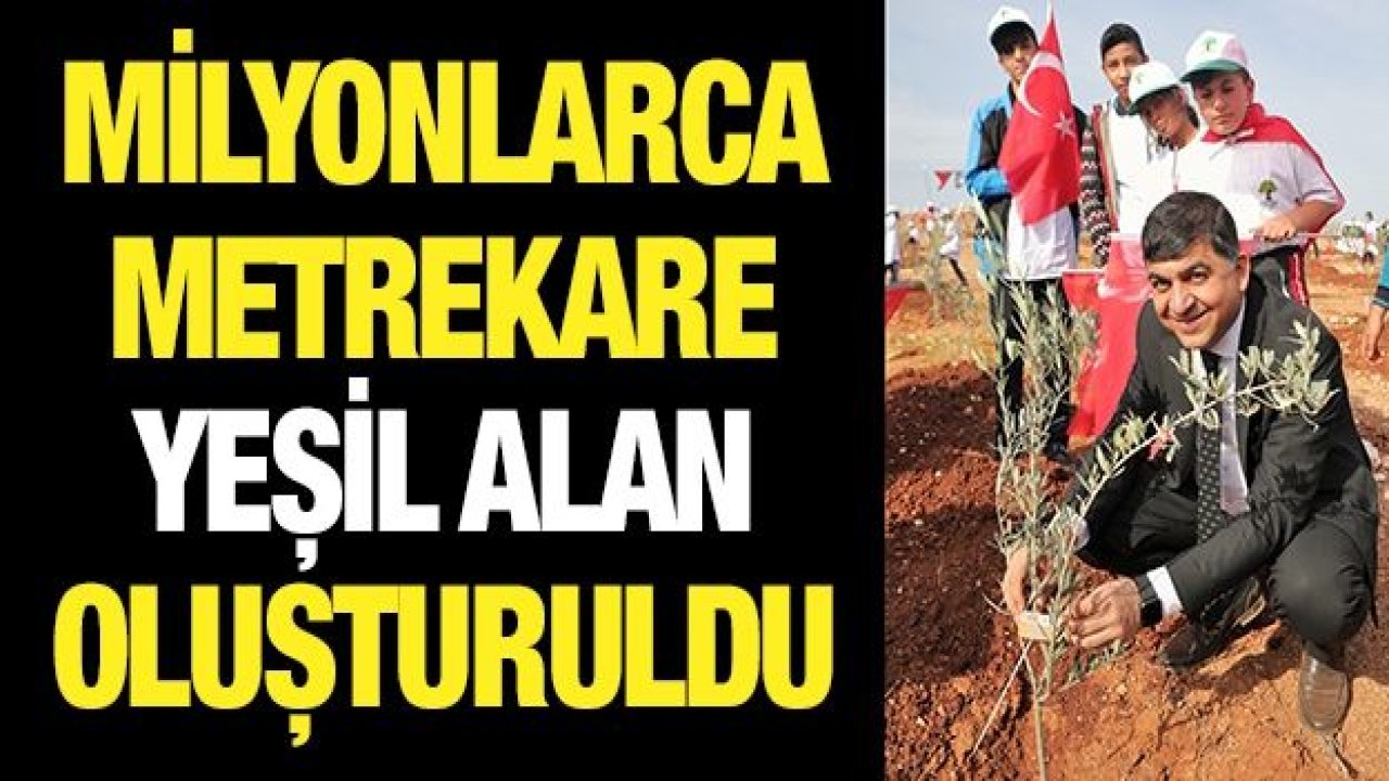 MİLYONLARCA METREKARE YEŞİL ALAN OLUŞTURULDU