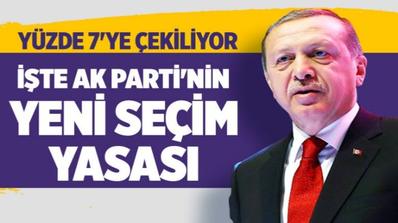 AK Parti’nin yeni seçim yasası hazır! Baraj netleşti