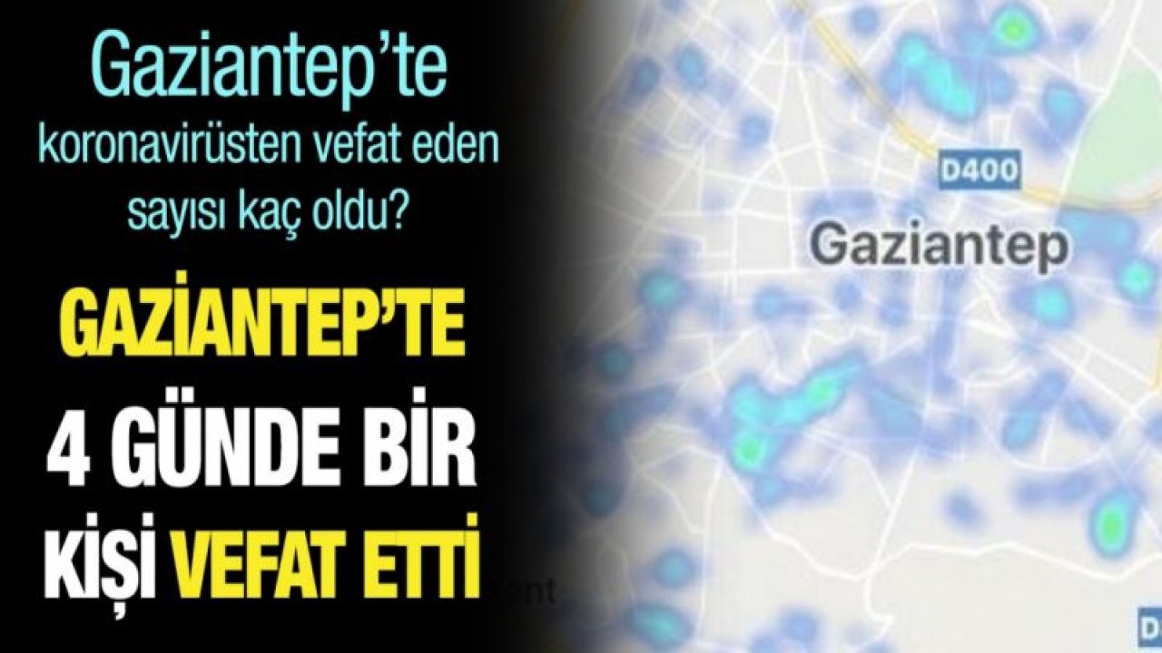 Gaziantep’te koronavirüsten vefat eden sayısı kaç oldu?... Gaziantep’te 4 günde bir kişi vefat etti