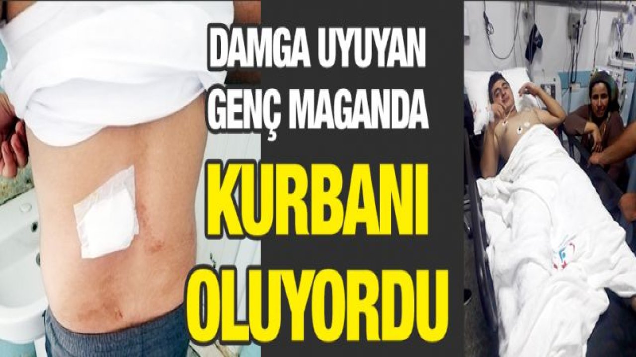 Damda uyuyan genç kanlar içerisinde uyandı