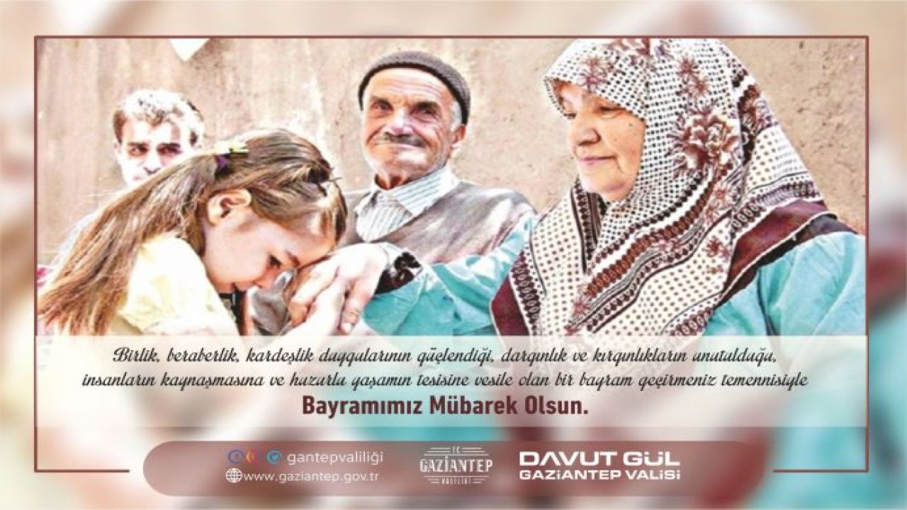 VALİ DAVUT GÜL'ÜN RAMAZAN BAYRAMI MESAJI