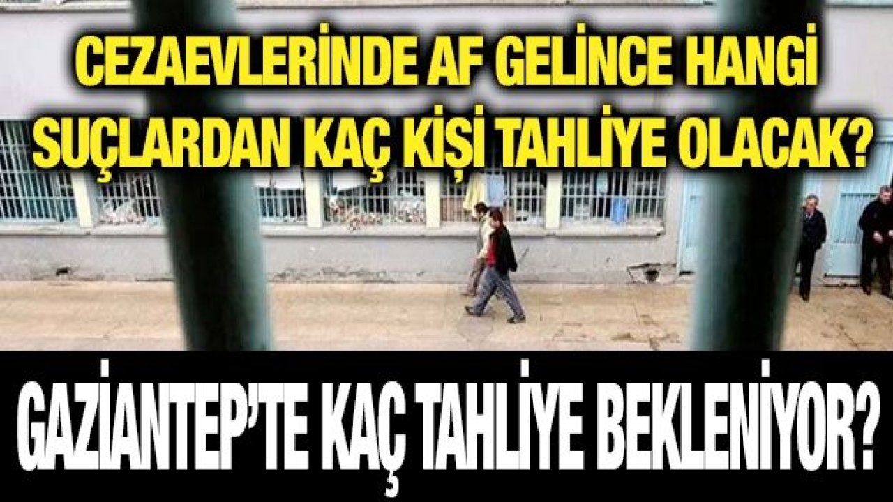 Cezaevlerinde af gelince hangi suçlardan kaç kişi tahliye olacak?