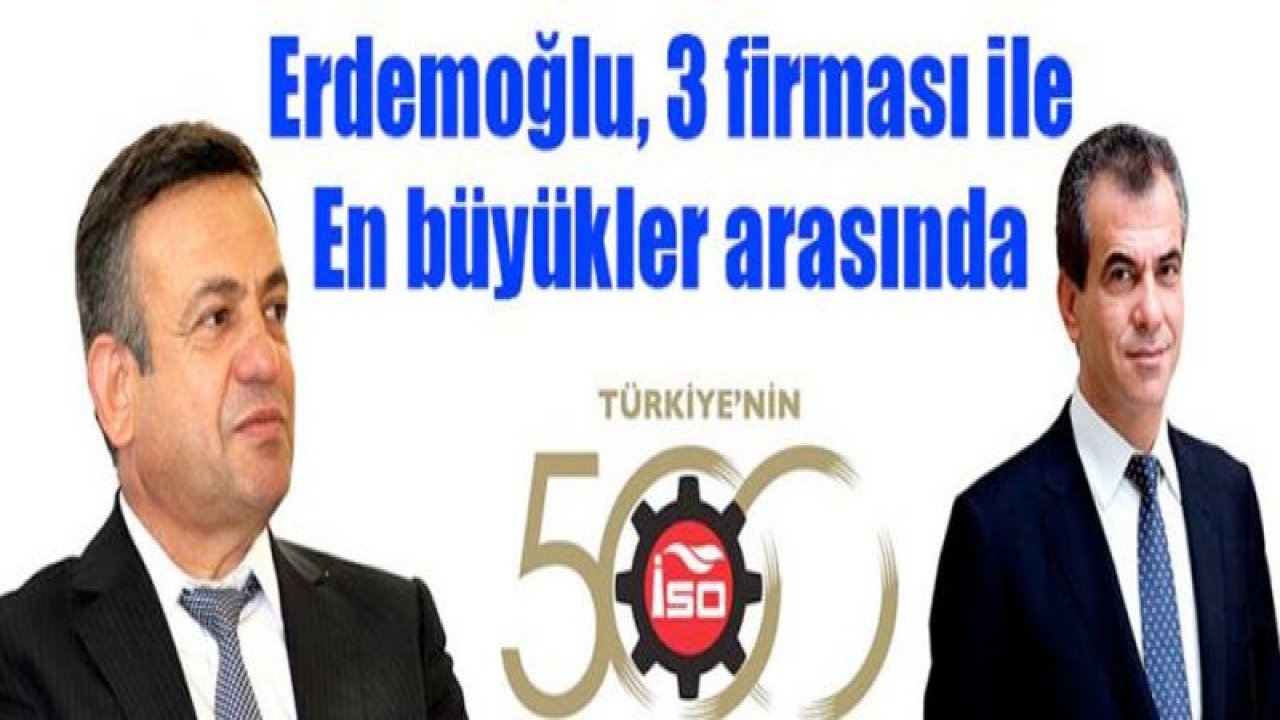 Erdemoğlu, 3 firması ile En büyükler arasında