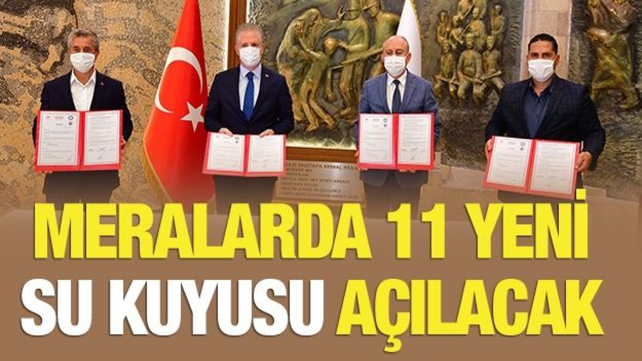 Meralarda 11 yeni su kuyusu açılacak