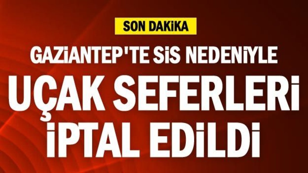 Gaziantep'te sis nedeniyle uçak seferleri iptal edildi