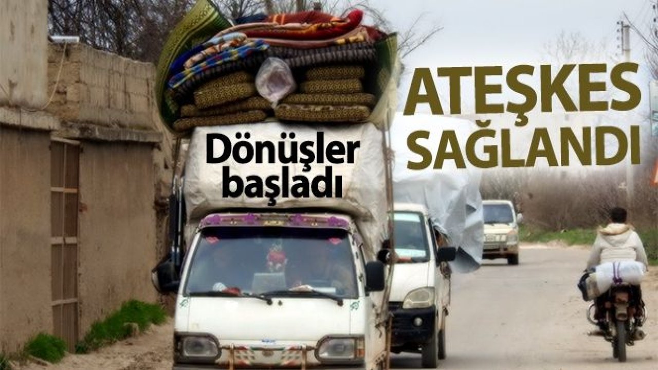 İdlibliler ateşkesin ardından dönüşe geçti