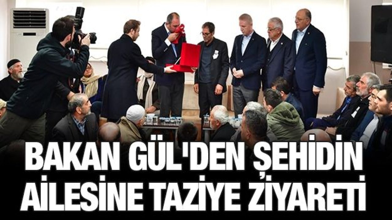 Bakan Gül'den şehidin ailesine taziye ziyareti