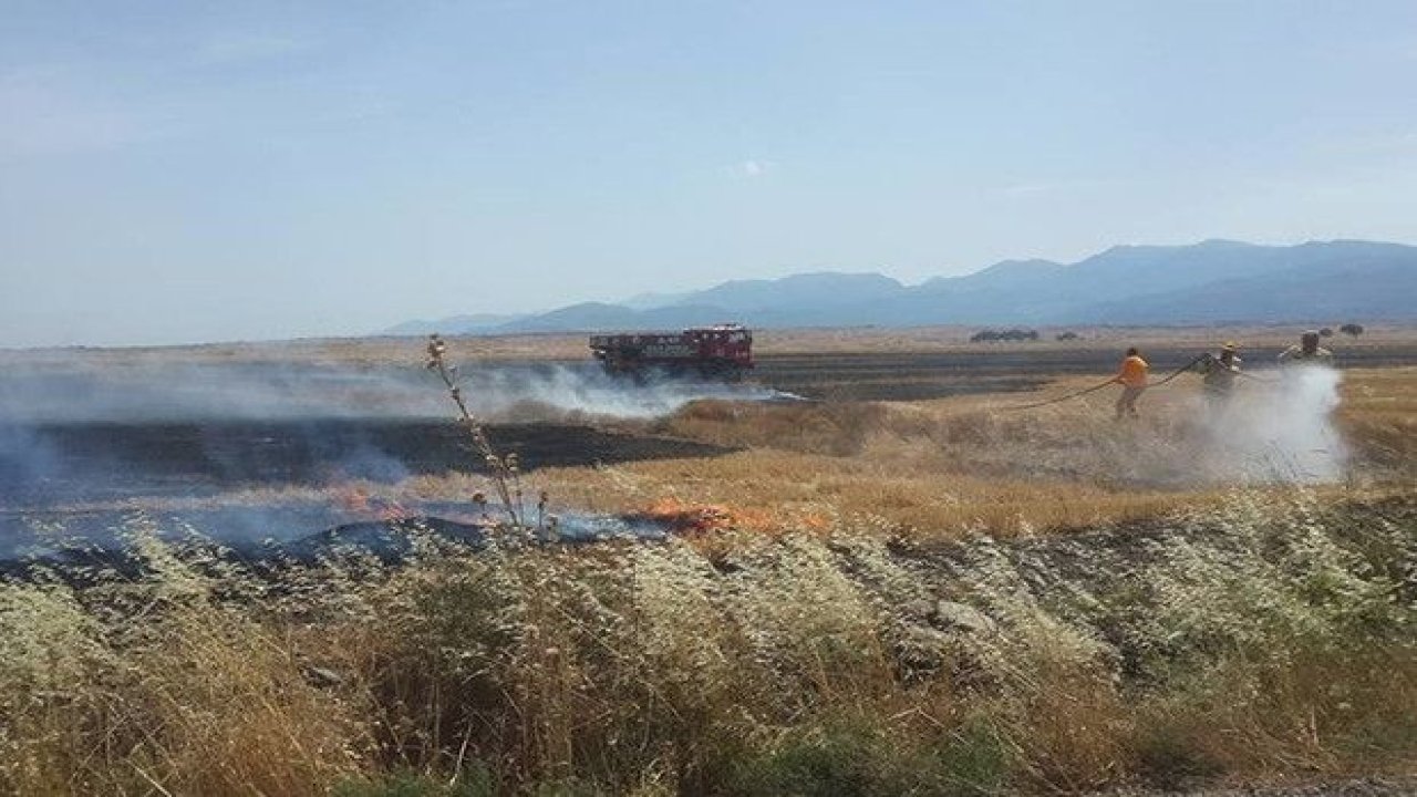 Gaziantep İslahiye'de anız yangını