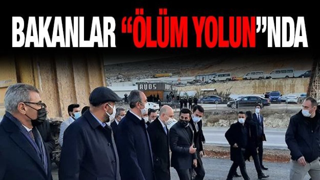 Gaziantep-Nizip-Birecik Karayolu Bakanlar “ÖLÜM YOLUNU” inceledi ...Altyapı Bakanı Adil Karaismailoğlu ile Adalet, Bakanı Abdulhamit Gül Gaziantep-Nizip-Birecik Karayolu'ndaki çalışmaları denetledi.