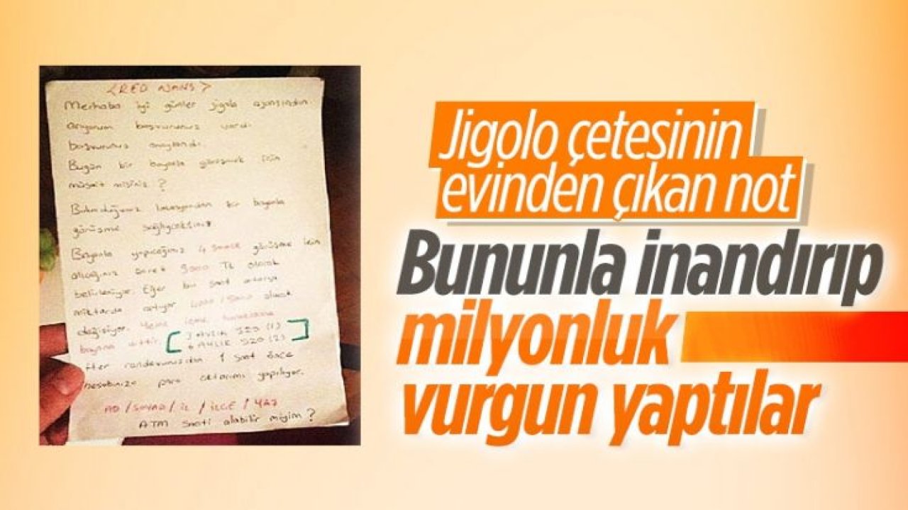 Bu kâğıdın kurbanı olmuşlar... Jigoloya not