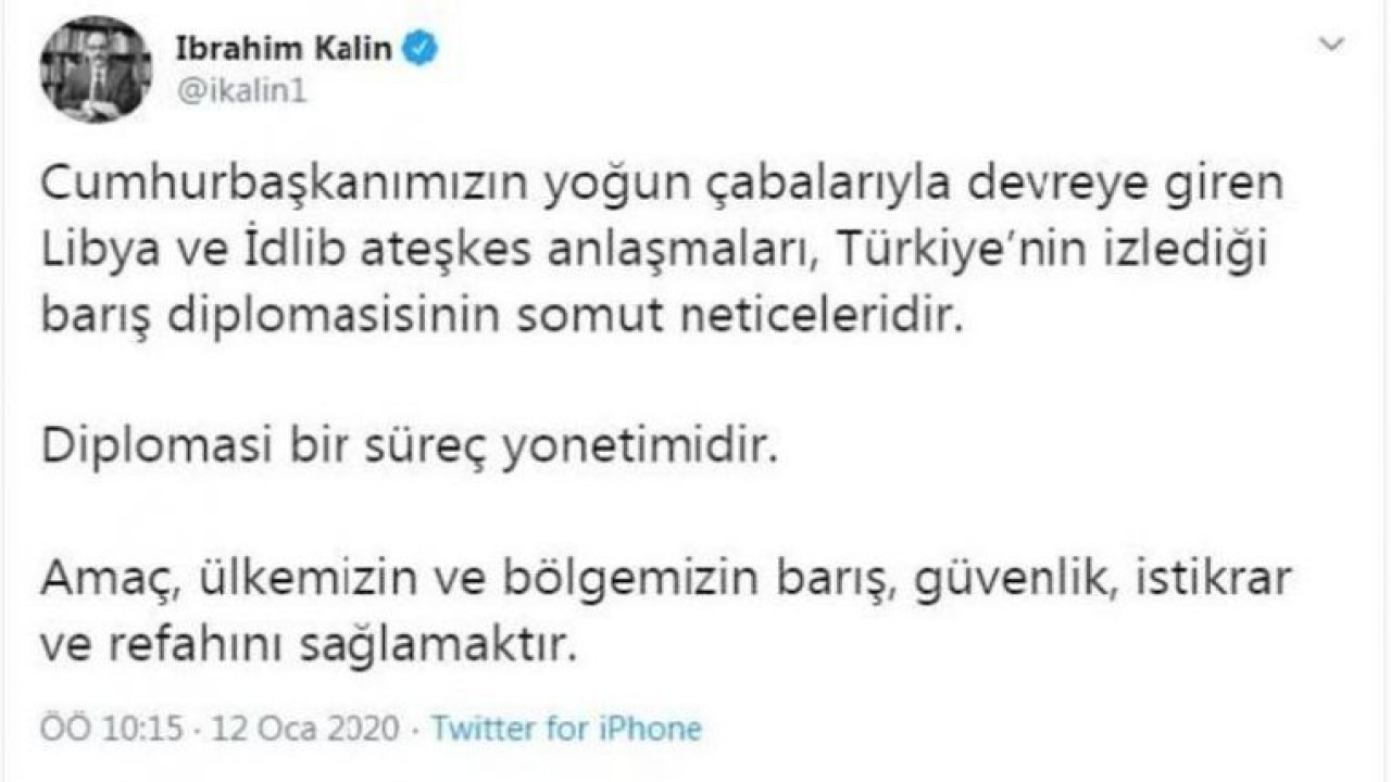 Son Dakika...Cumhurbaşkanlığı'ndan Libya Açıklaması..!