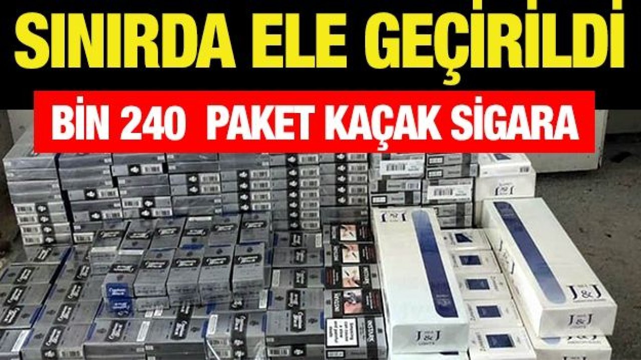 Bin 240  paket kaçak sigara ele geçirildi