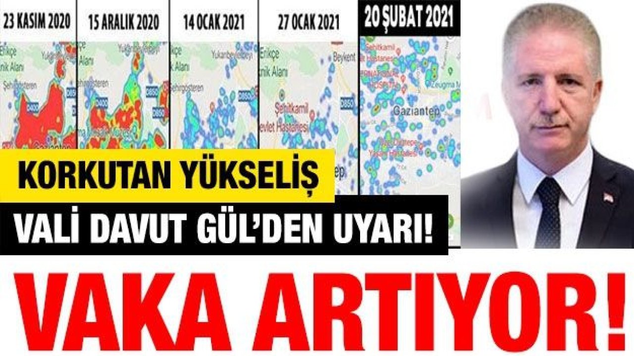 Son dakika... Gaziantep'e Uyarı...Yasakların Kalkması İçin Vali Davut Gül Uyardı! Vaka Gaziantep'te artıyor! Korkutan yükseliş