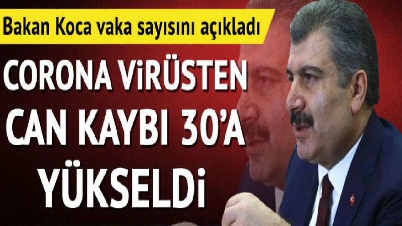 Bakan Koca duyurdu! Corona Virüsü nedeniyle hayatını kaybedenlerin sayısı 30'a yükseldi