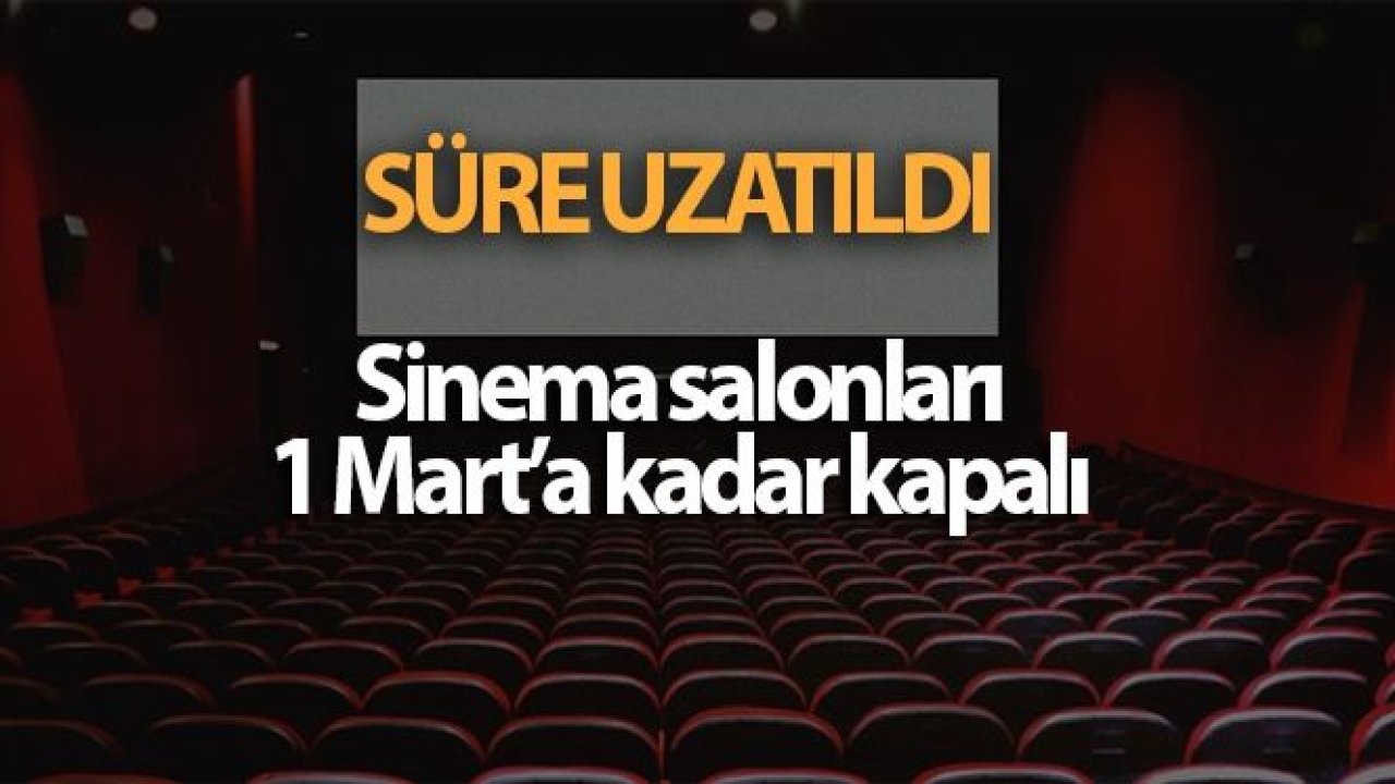 Sinema salonlarının faaliyetlerine ara verilen süre 1 Mart'a uzatıldı