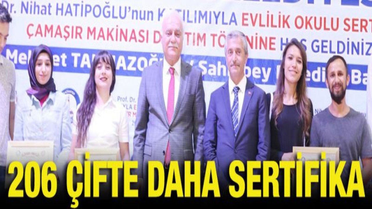 206 çift daha Evlilik Okulu'ndan sertifika