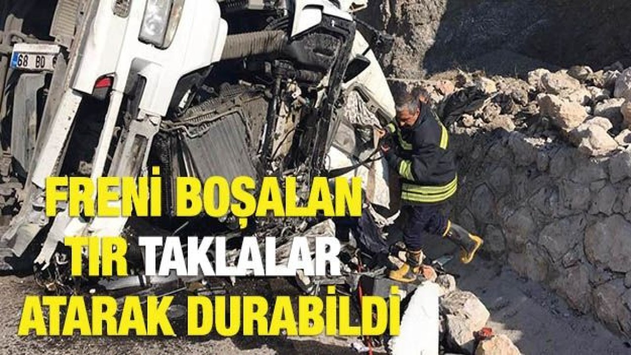 Freni boşalan tır taklalar atarak durabildi: 1 ölü