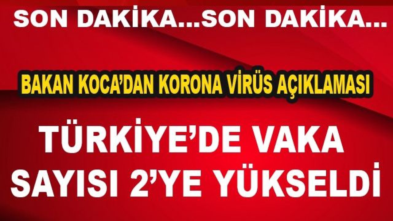 Son dakika… Bakan açıkladı: Türkiye’de ikinci corona virüsü vakası tespit edildi