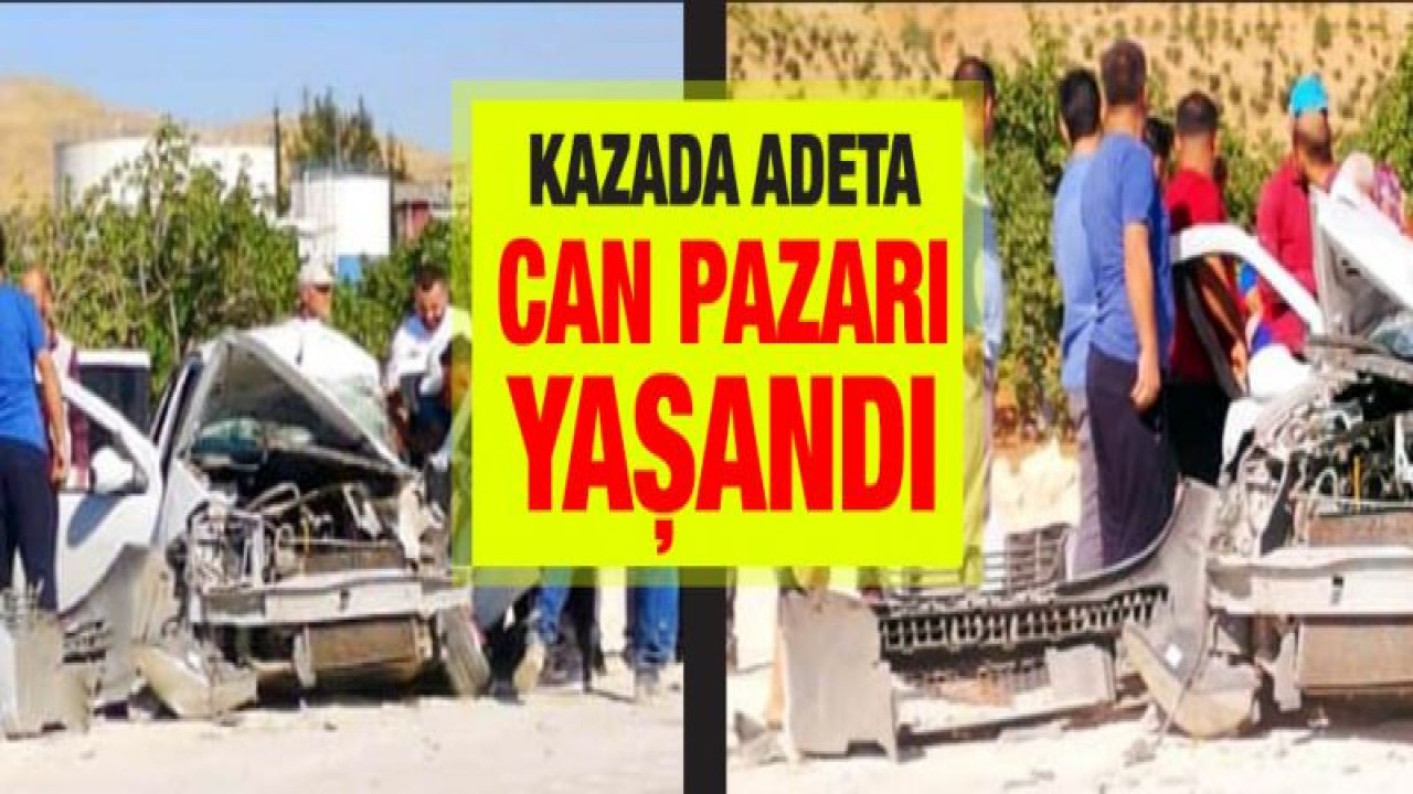 Gaziantep'te otomobil iş makinesine çarptı: 4 yaralı