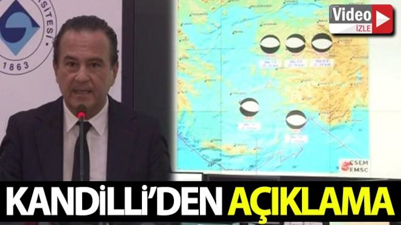 Video İzle...Kandilli rasathanesinden İzmir depremine ilişkin açıklama