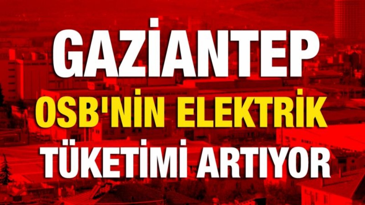 Gaziantep OSB'nin elektrik tüketimi artıyor