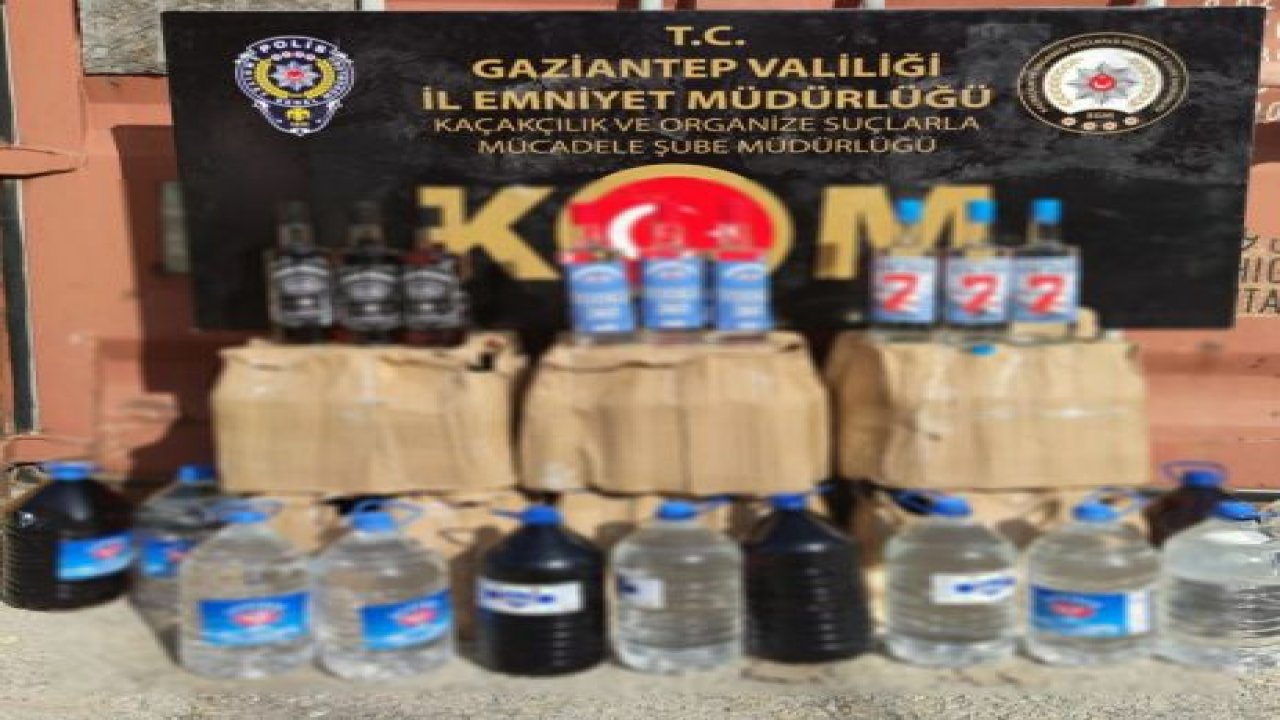 Gaziantep'te kaçak içki operasyonu