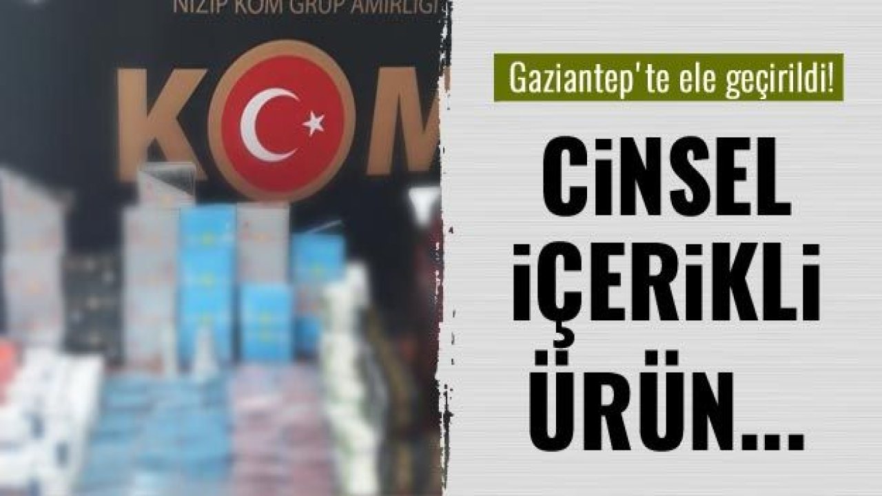 Gaziantep'te gümrük kaçağı cinsel içerikli ürün ele geçirildi