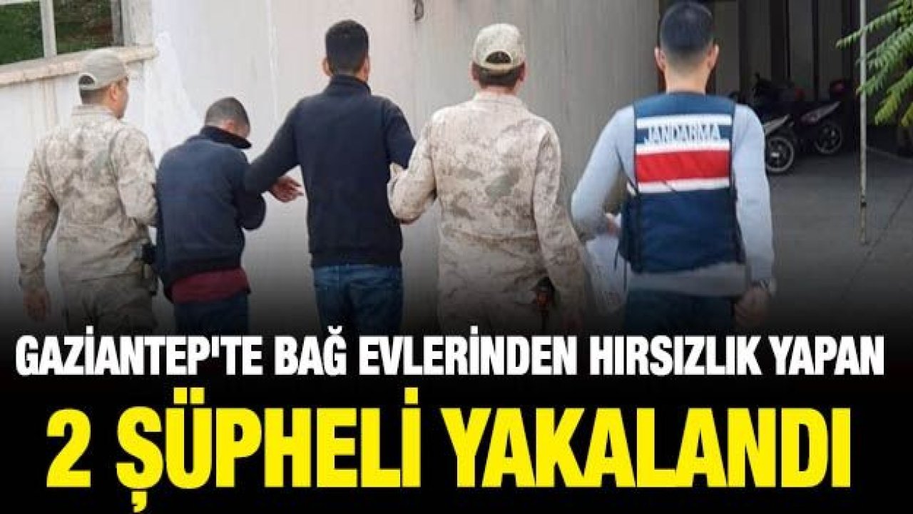 Gaziantep'te bağ evlerinden hırsızlık yapan 2 şüpheli yakalandı