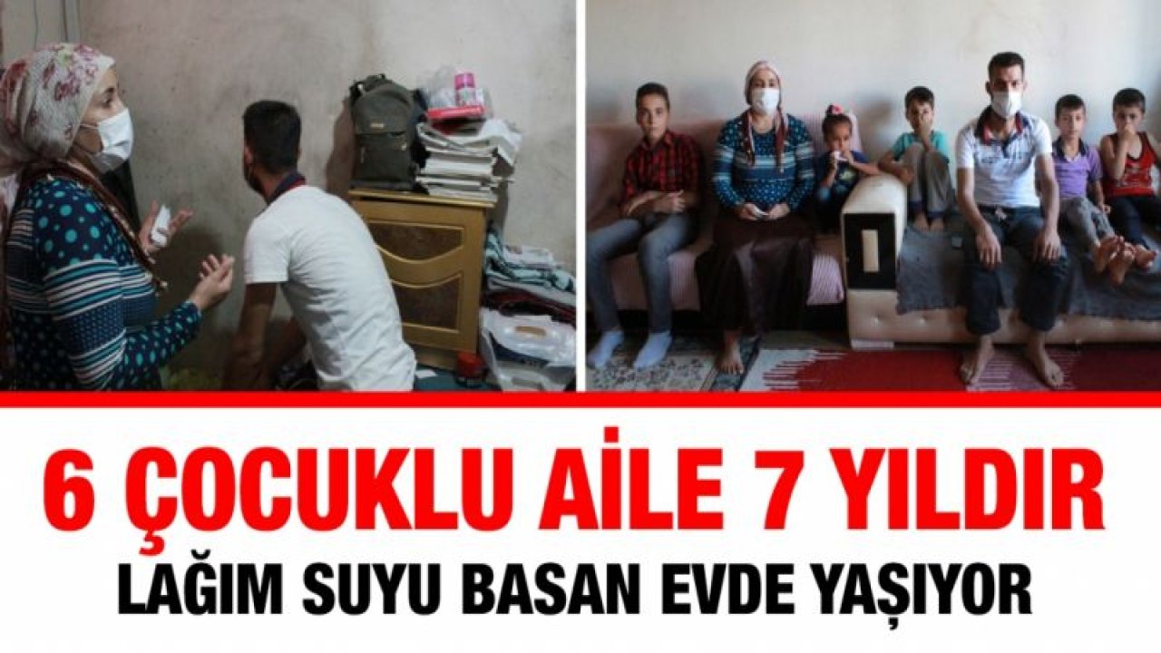 6 çocuklu aile 7 yıldır lağım suyu basan evde yaşıyor