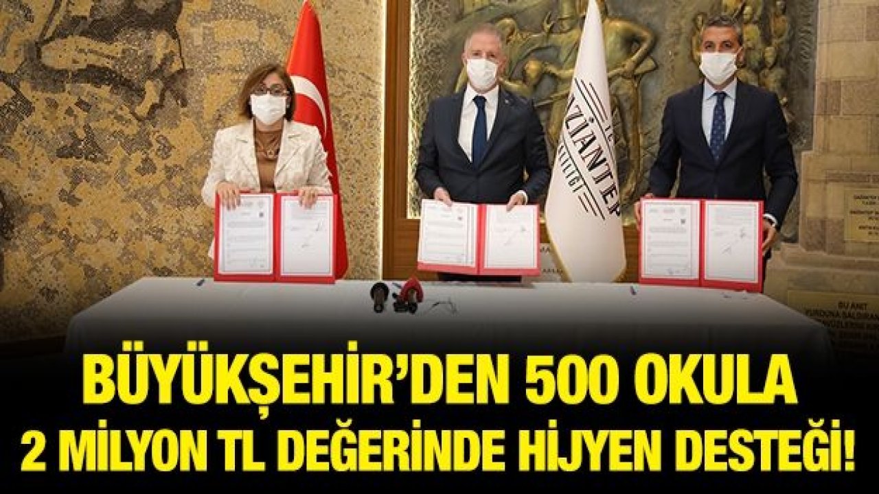 BÜYÜKŞEHİR’DEN 500 OKULA 2 MİLYON TL DEĞERİNDE HİJYEN DESTEĞİ!