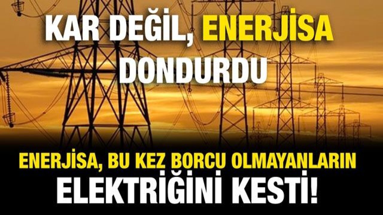 Gaziantep'i Kar değil, Enerjisa dondurdu