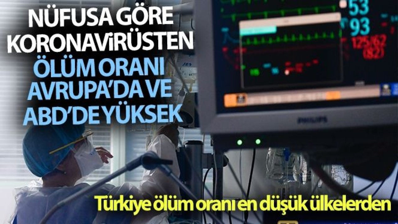 Nüfusa göre koronavirüsten ölüm oranı Avrupa'da ve ABD'de yüksek